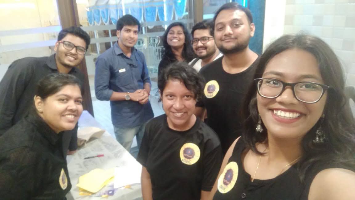 The MannMukt volunteer team smiling together
